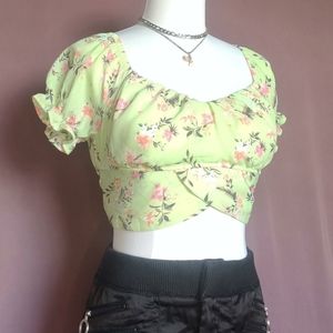 Garden Fairy Wrap Blouse